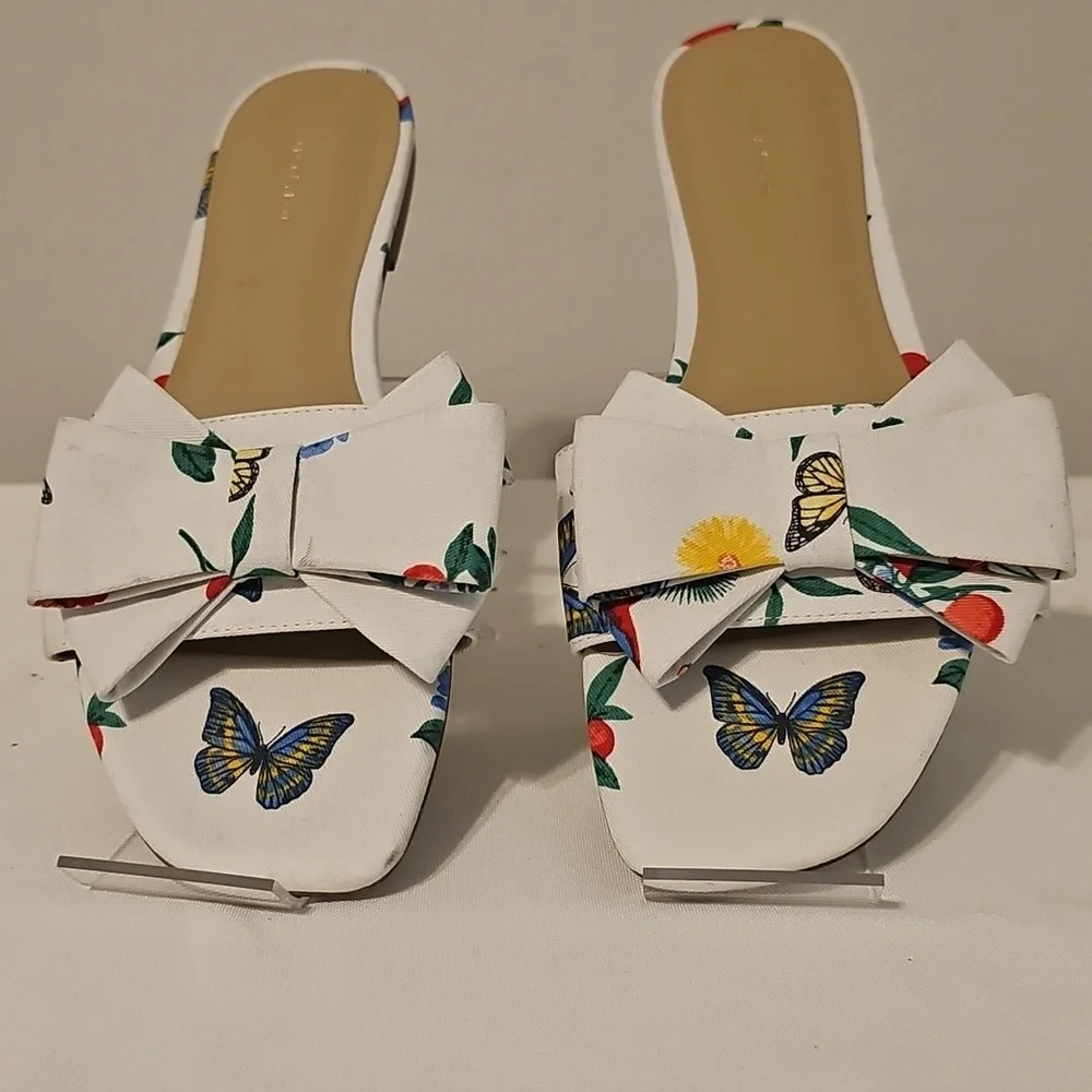 Ann TaylorFloral Butterfly Women's Slide Sandals - Picture 2 of 3